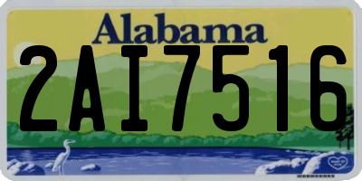 AL license plate 2AI7516