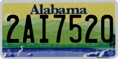 AL license plate 2AI7520
