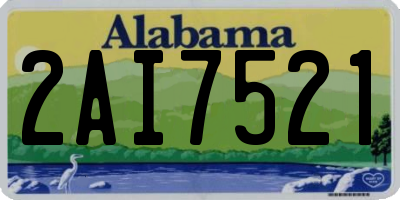 AL license plate 2AI7521