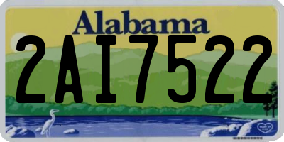 AL license plate 2AI7522