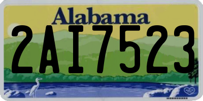 AL license plate 2AI7523