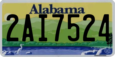 AL license plate 2AI7524