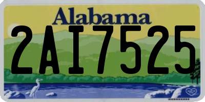 AL license plate 2AI7525