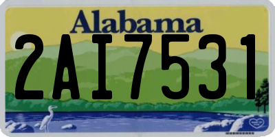 AL license plate 2AI7531