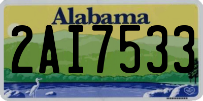 AL license plate 2AI7533