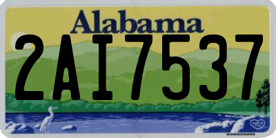 AL license plate 2AI7537