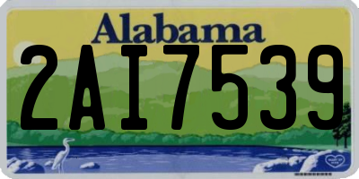 AL license plate 2AI7539