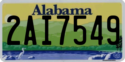 AL license plate 2AI7549