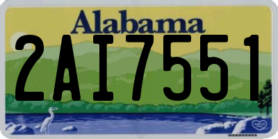 AL license plate 2AI7551
