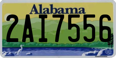 AL license plate 2AI7556