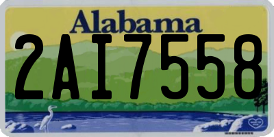 AL license plate 2AI7558