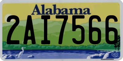 AL license plate 2AI7566