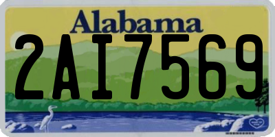 AL license plate 2AI7569