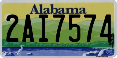 AL license plate 2AI7574