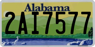 AL license plate 2AI7577