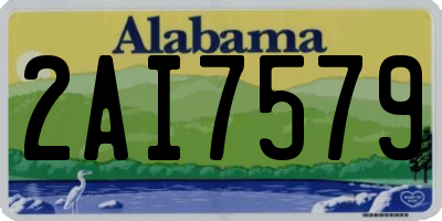 AL license plate 2AI7579