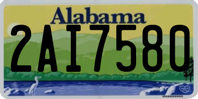 AL license plate 2AI7580