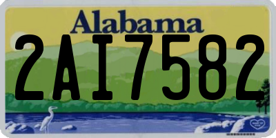 AL license plate 2AI7582