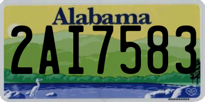 AL license plate 2AI7583