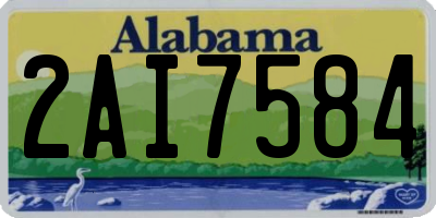 AL license plate 2AI7584