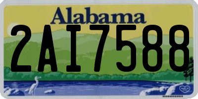 AL license plate 2AI7588