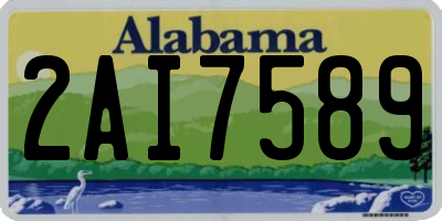 AL license plate 2AI7589
