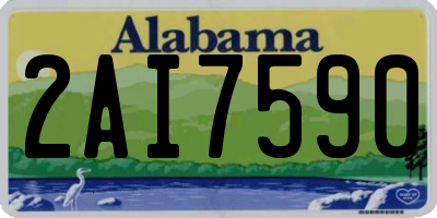 AL license plate 2AI7590