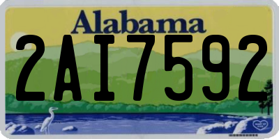 AL license plate 2AI7592