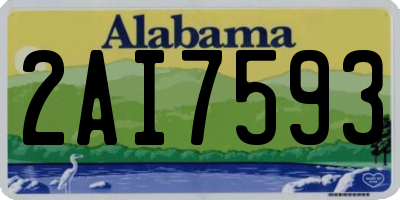 AL license plate 2AI7593