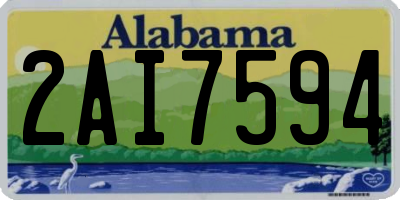 AL license plate 2AI7594