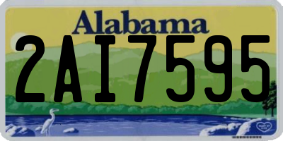 AL license plate 2AI7595