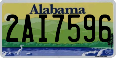 AL license plate 2AI7596