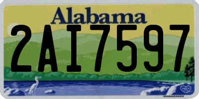 AL license plate 2AI7597