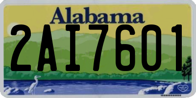 AL license plate 2AI7601