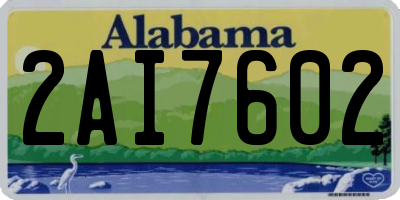 AL license plate 2AI7602
