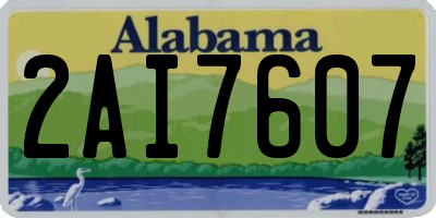 AL license plate 2AI7607