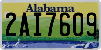 AL license plate 2AI7609