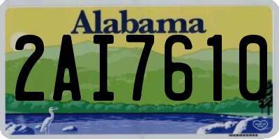 AL license plate 2AI7610