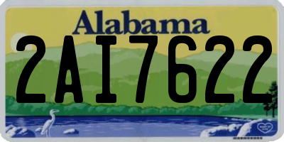 AL license plate 2AI7622