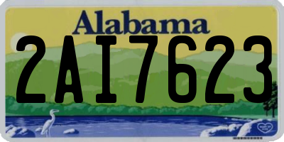 AL license plate 2AI7623