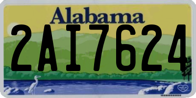 AL license plate 2AI7624