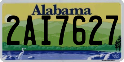 AL license plate 2AI7627