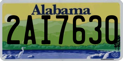 AL license plate 2AI7630