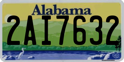 AL license plate 2AI7632