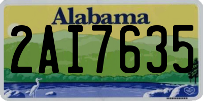 AL license plate 2AI7635