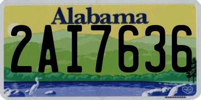 AL license plate 2AI7636
