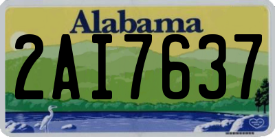 AL license plate 2AI7637