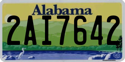 AL license plate 2AI7642