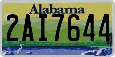 AL license plate 2AI7644