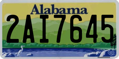 AL license plate 2AI7645